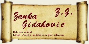 Žanka Gidaković vizit kartica